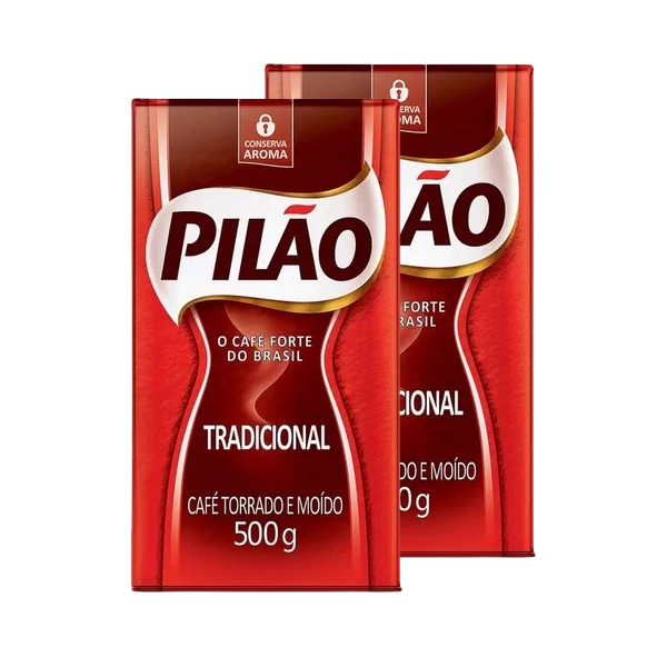 Café Pilão Torrado E Moído Tradicional Pacotes De 500g